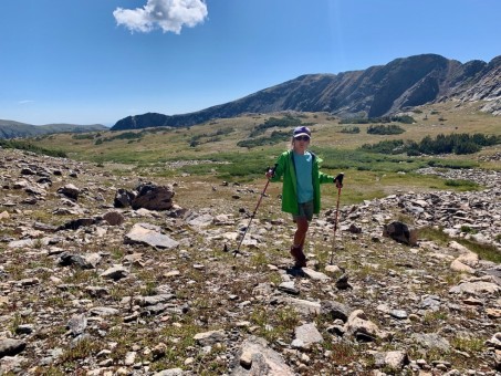 Almost there, crossing the high meadows to Upper Diamond Lake